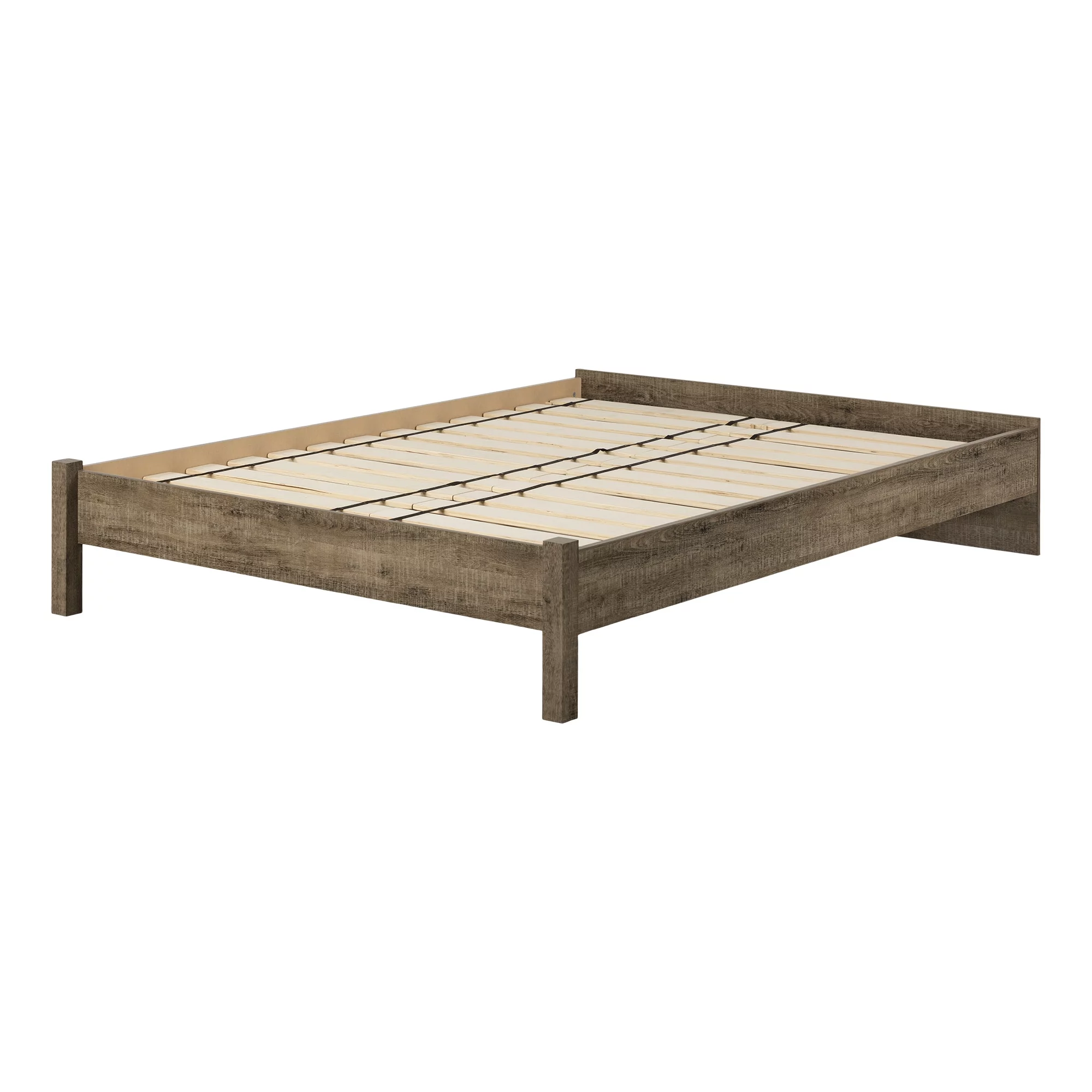 South Shore Holland Queen Platform Bed Weathered Oak