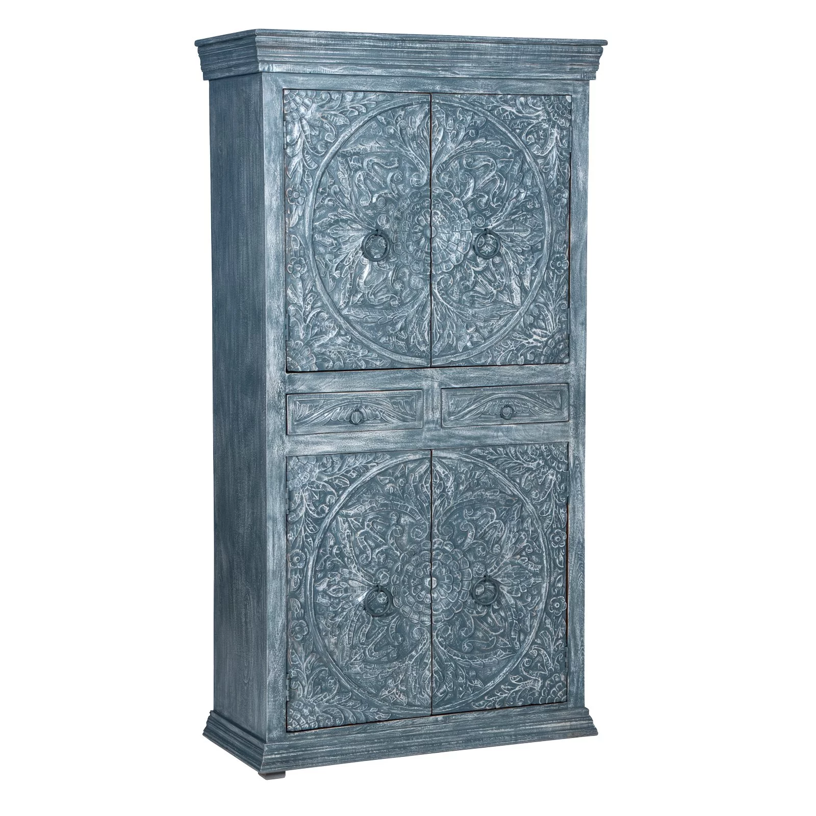 Maadze Vintage Gray High Chest Armoire