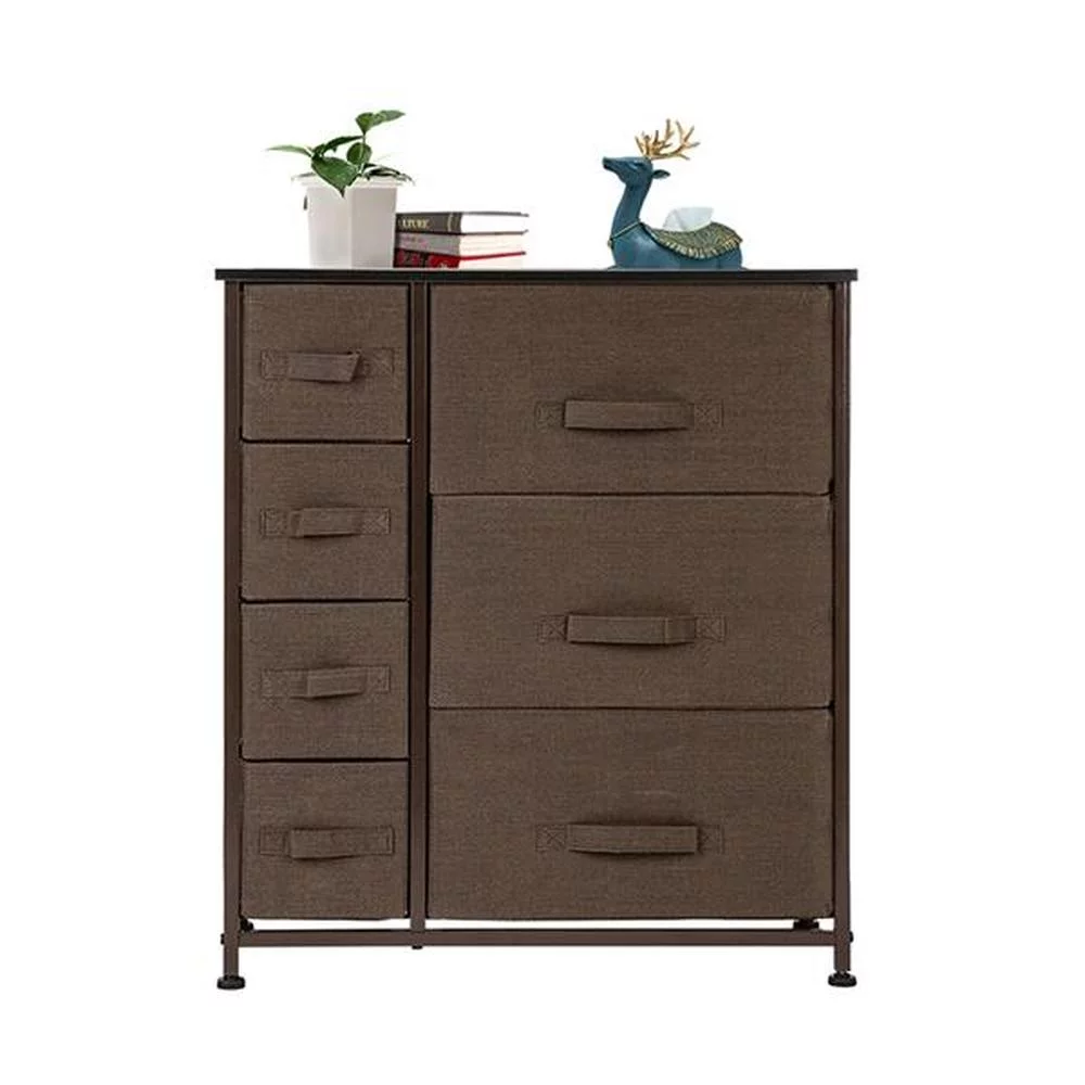 7 Drawer Nightstand, Tall Storage Tower Dresser Unit for Living Room, Bedroom, Hallway, Nursery