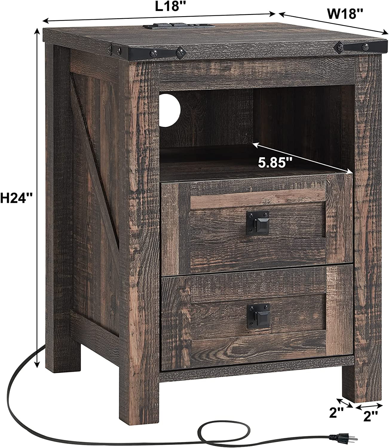 Farmhouse 6 Drawers Dresser Chests for Bedroom Wood Rustic Wide Chset of Drawers Storage Dressers Organizer for Bedroom Living Room Hallway Reclaimed Barnwood