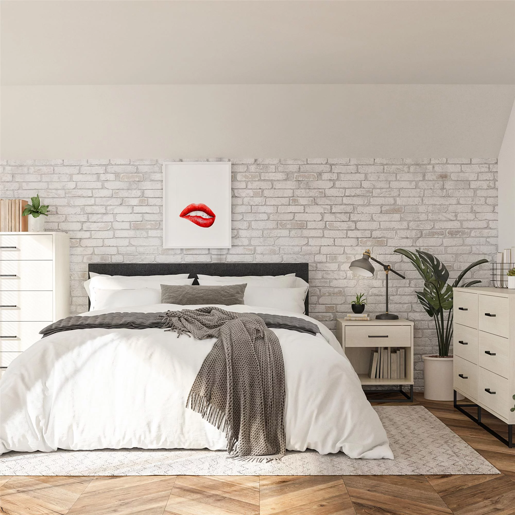 Novogratz Kelly Nightstand, Ivory Oak