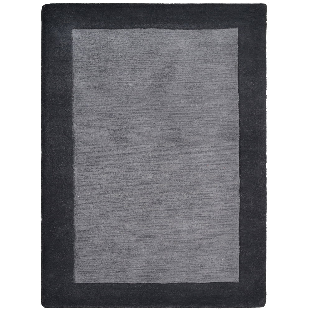 Rugsotic Carpets Hand Tufted Wool 9'x12' Area Rug Contemporary Charcoal Black K00201