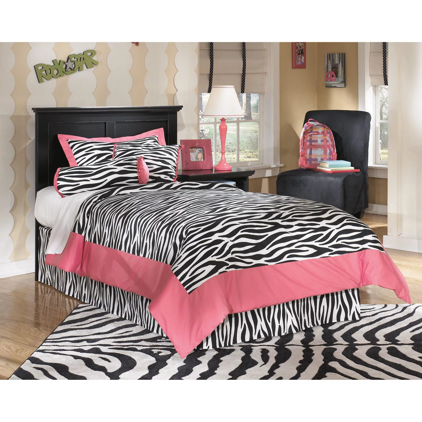 Signature Design by Ashley Maribel Wooden Panel Headboard