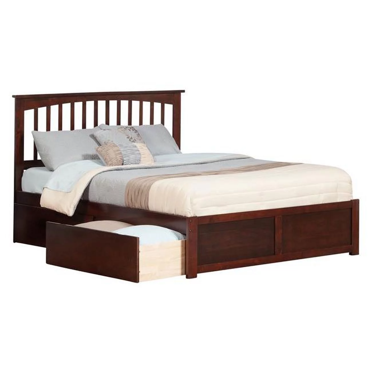 Madison Bed with Match Footboard - White, Twin Size