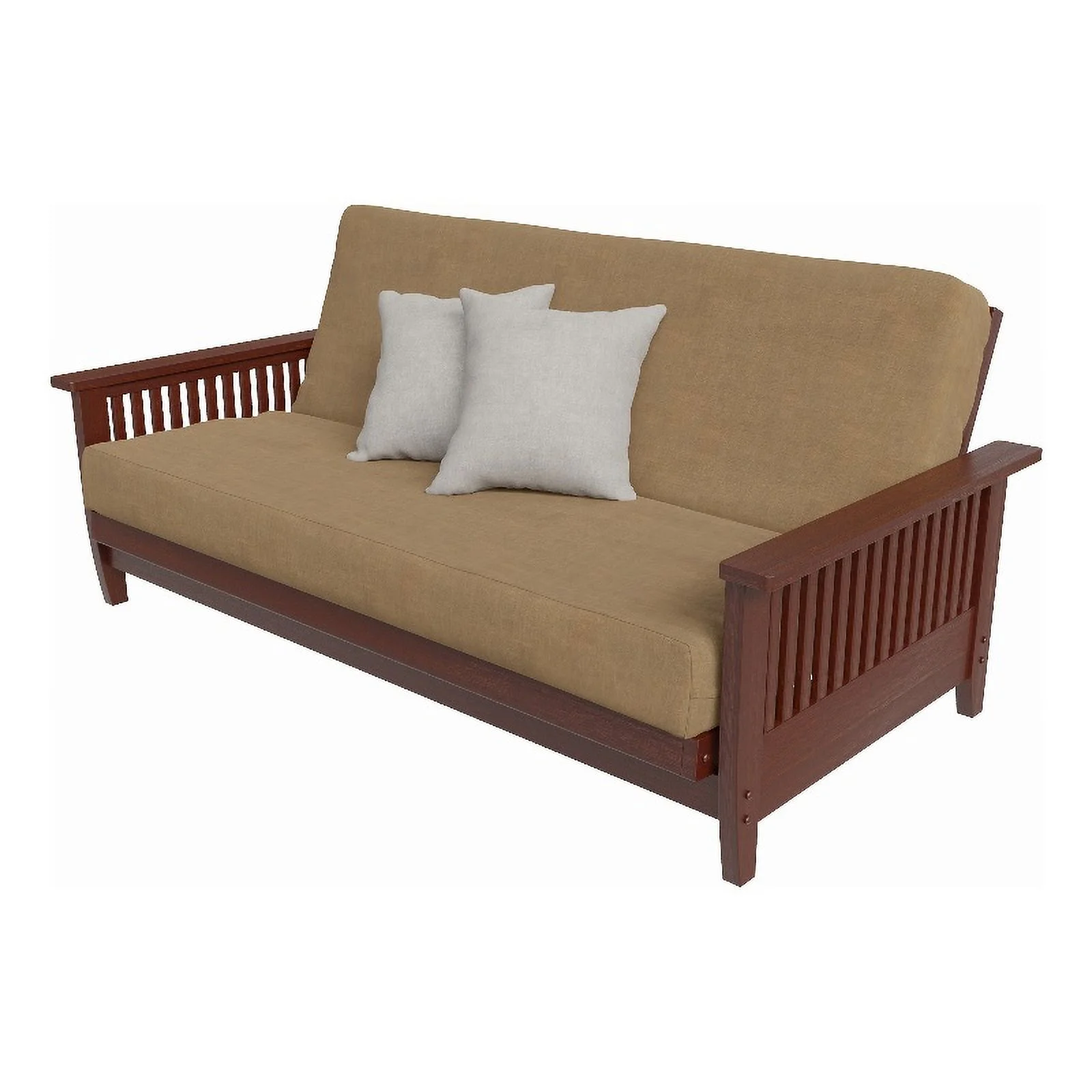 The Denali all wood Futon Frame in Warm Cherry Color