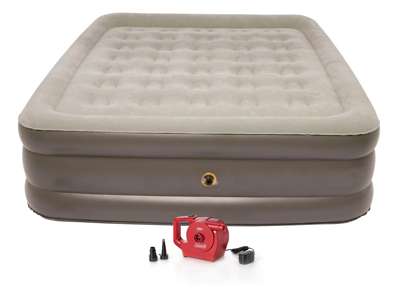 Coleman 18in Raised Air Mattress, with Rechargeable Pump, Queen