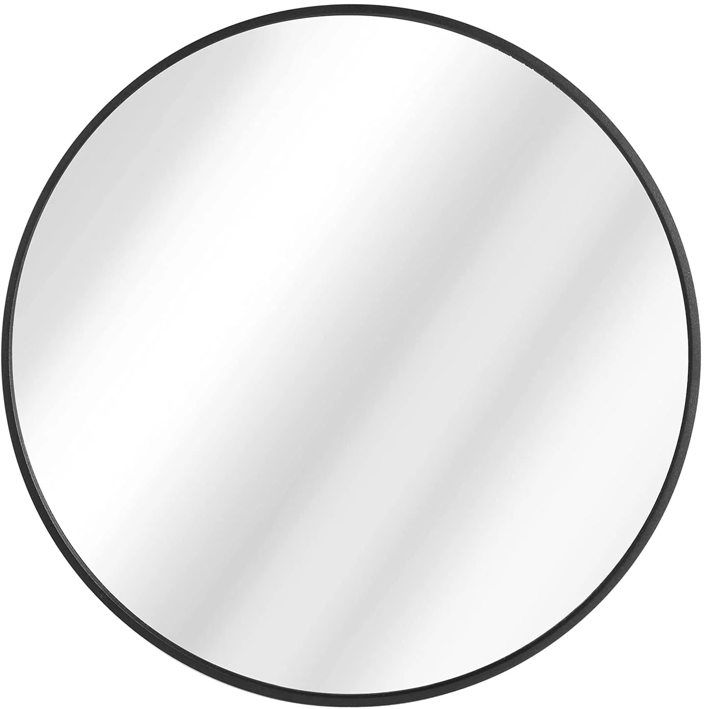YSSOA Round Wall Mirror, Circle Mirror for Bathroom, Entry, Dining Room & Living Room Metal Black Frame Wall Mount Mirror, 30 inch