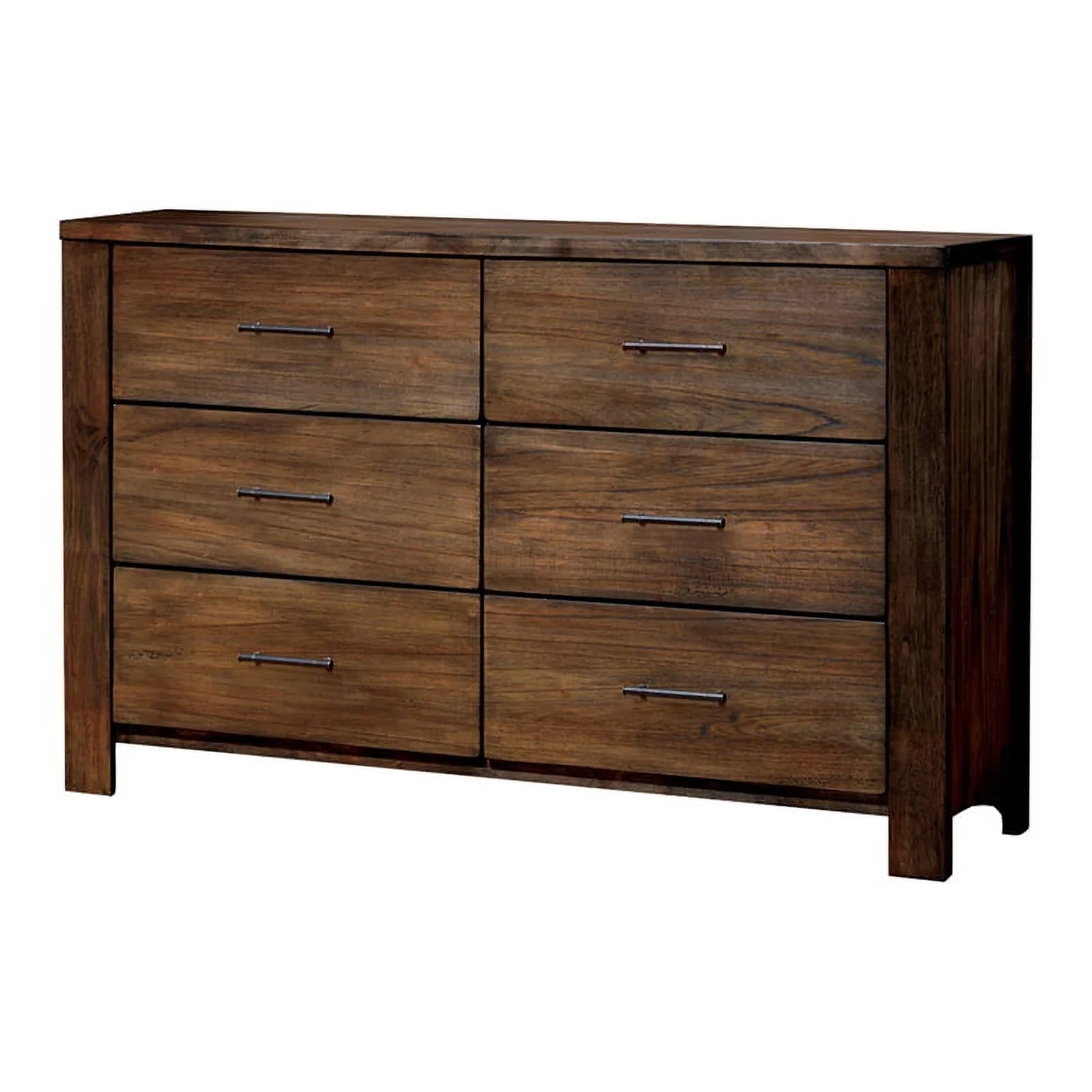 Bowery Hill Cottage Solid Wood 6-Drawer Double Dresser in Oak