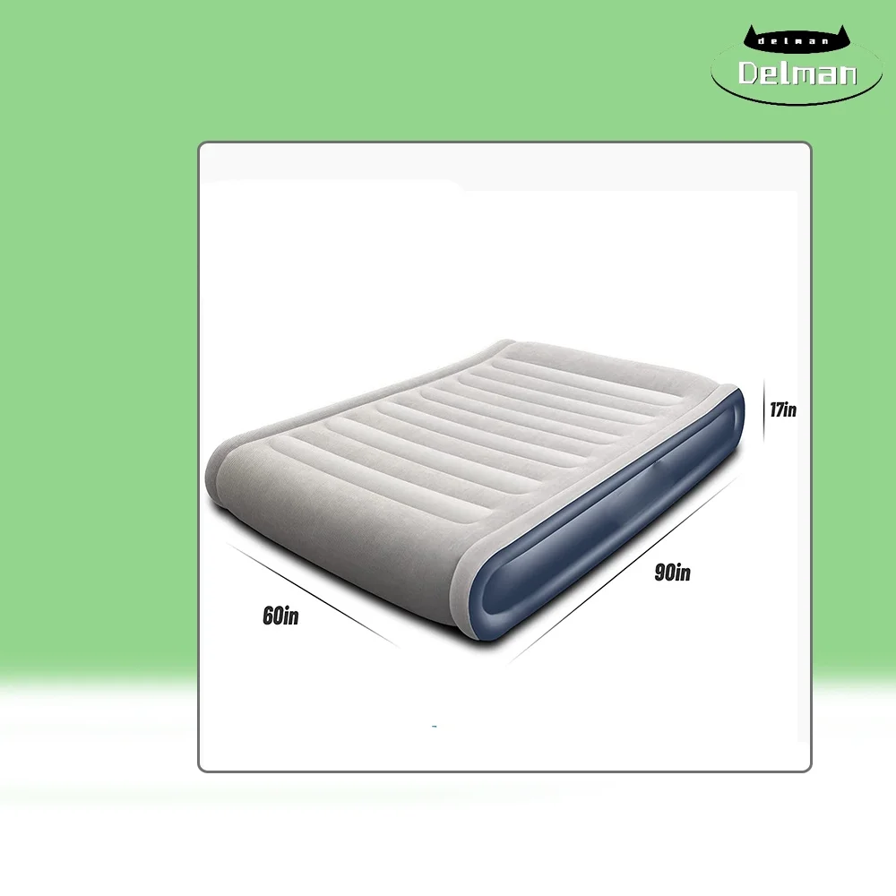 Corduroy Queen Air Mattress with Built in Pump,Easy to Inflate/Easy to Set