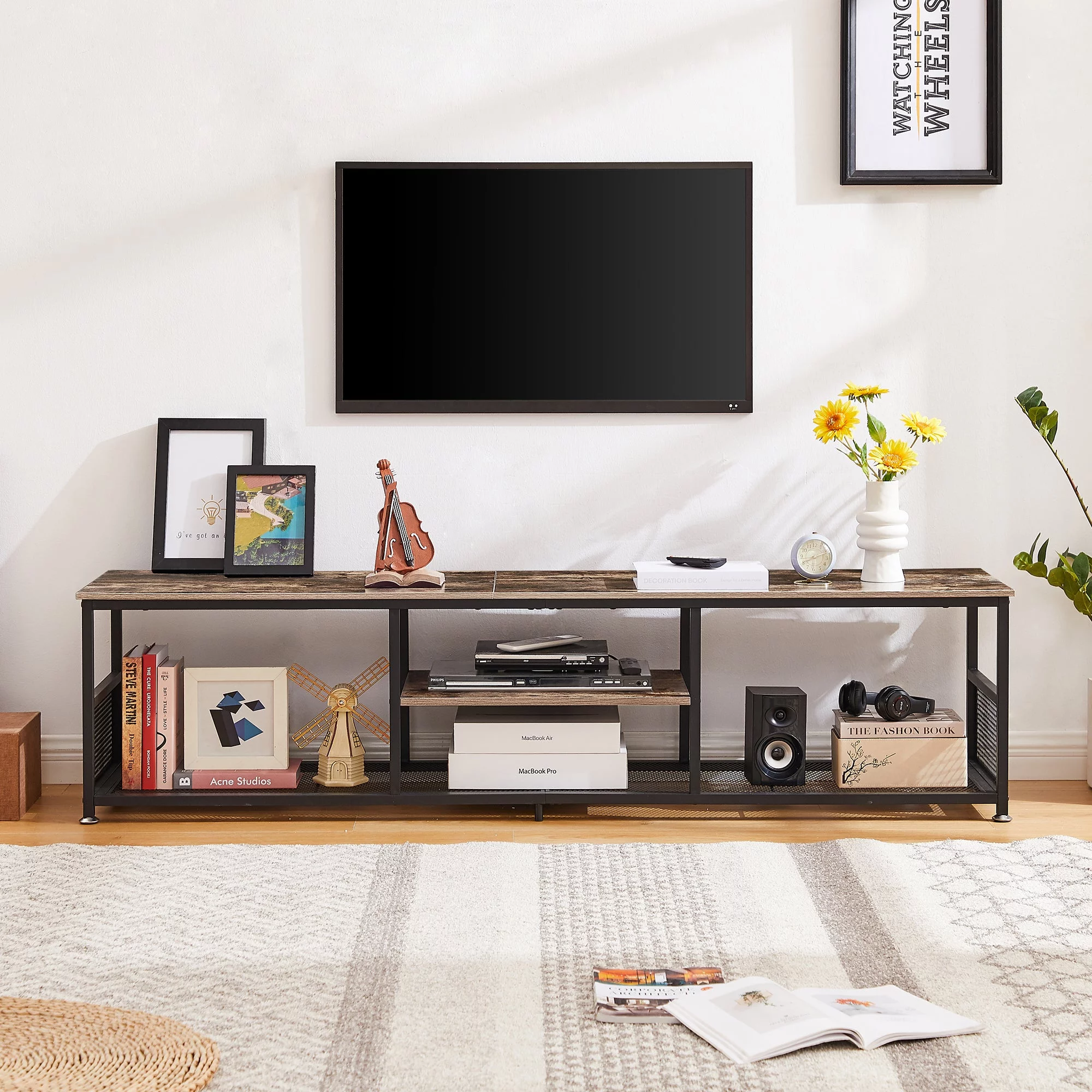 VECELO TV Stand up to 80 Inches, Industrial 70.86