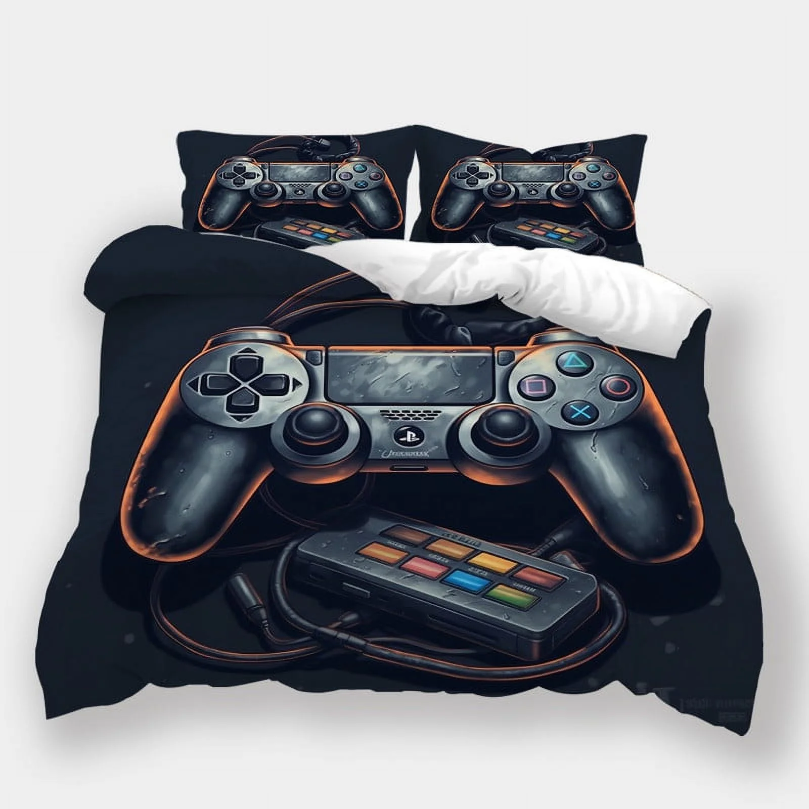 Comforter Cover Set Gamepad Printed Bedspreads Teen Adult Fashion Bedroom Decor Bed Gift,California King (98
