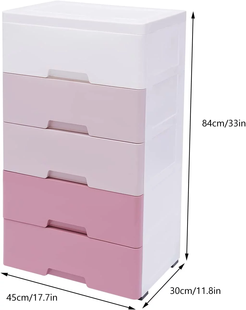 HOOMHIBIU Bins Cupboard Clothes  PP Cabinet Tower Closet  Organizer  Dressers   for Space Saving for Books  Toys  Towels 5 Cube Pink