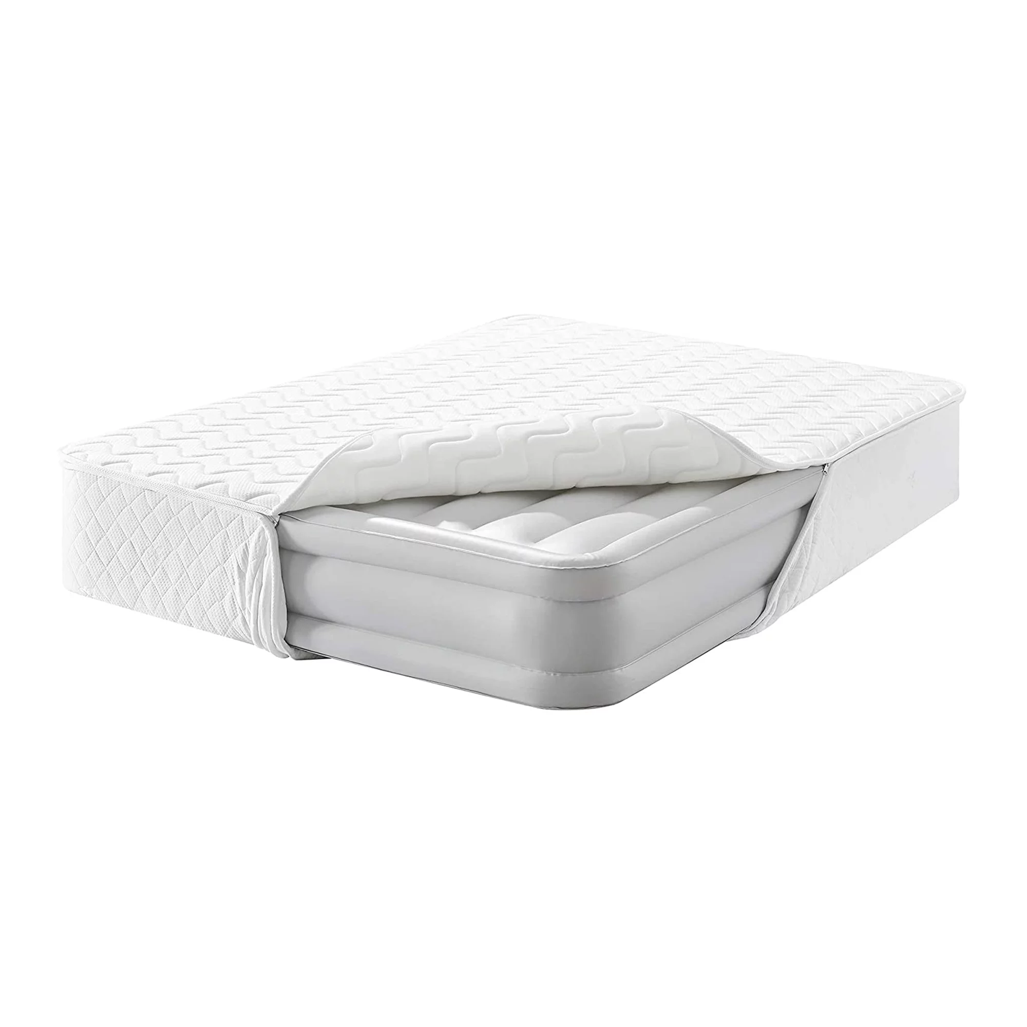 BIKAHOM Bi-Comfer 14 Inch Inflatable Mattress with Built In Air Pump, Full