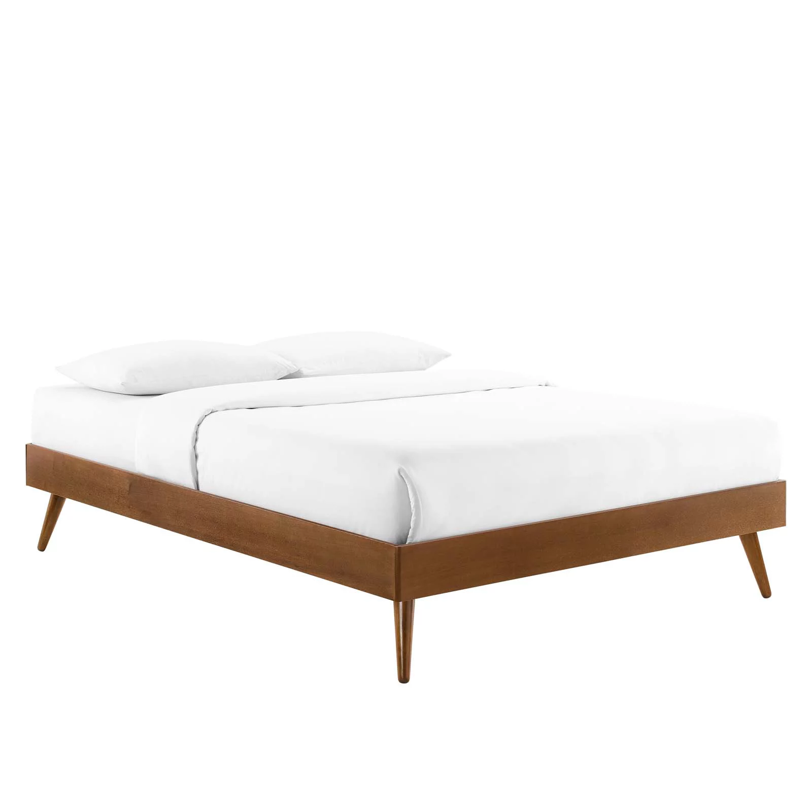 Modway Margo King Wood Platform Bed Frame in Walnut