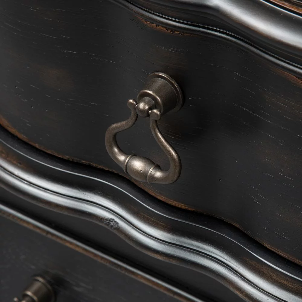 Chesapeake Black Credenza & Hutch