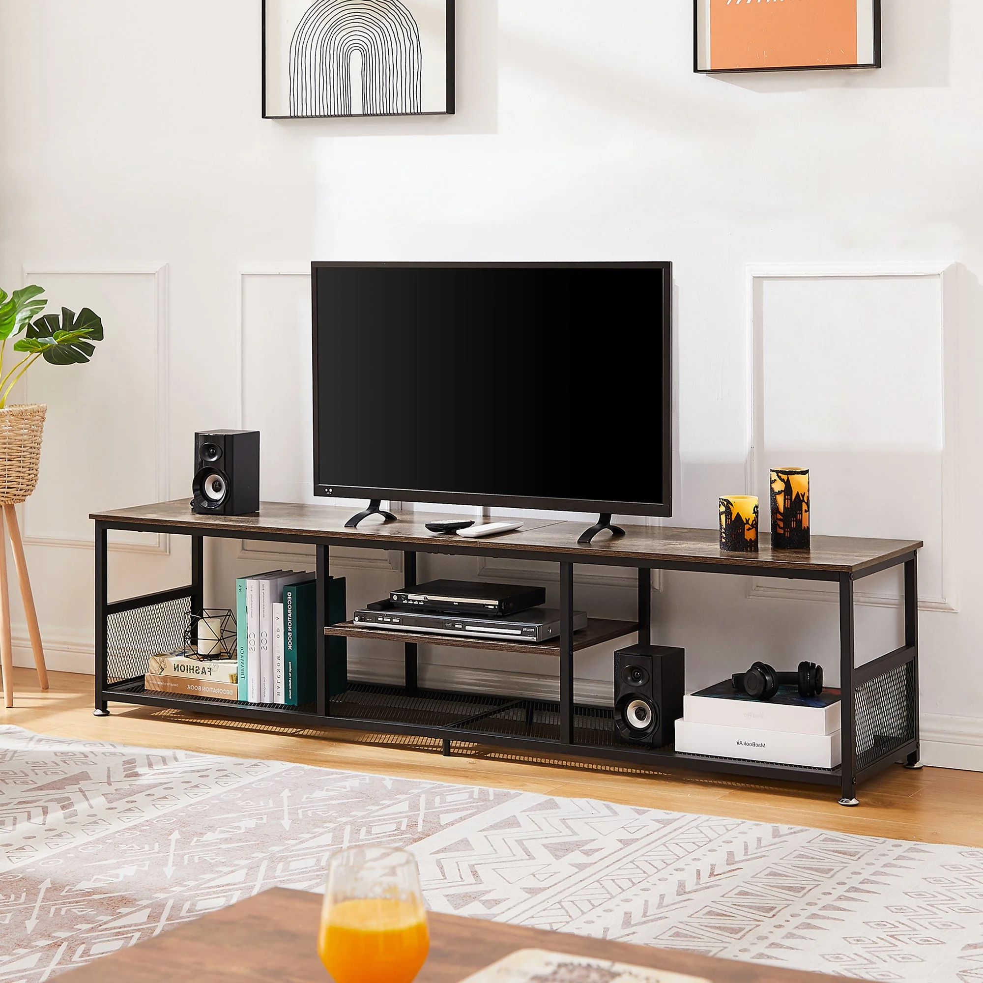 VECELO TV Stand up to 80 Inches, Industrial 70.86