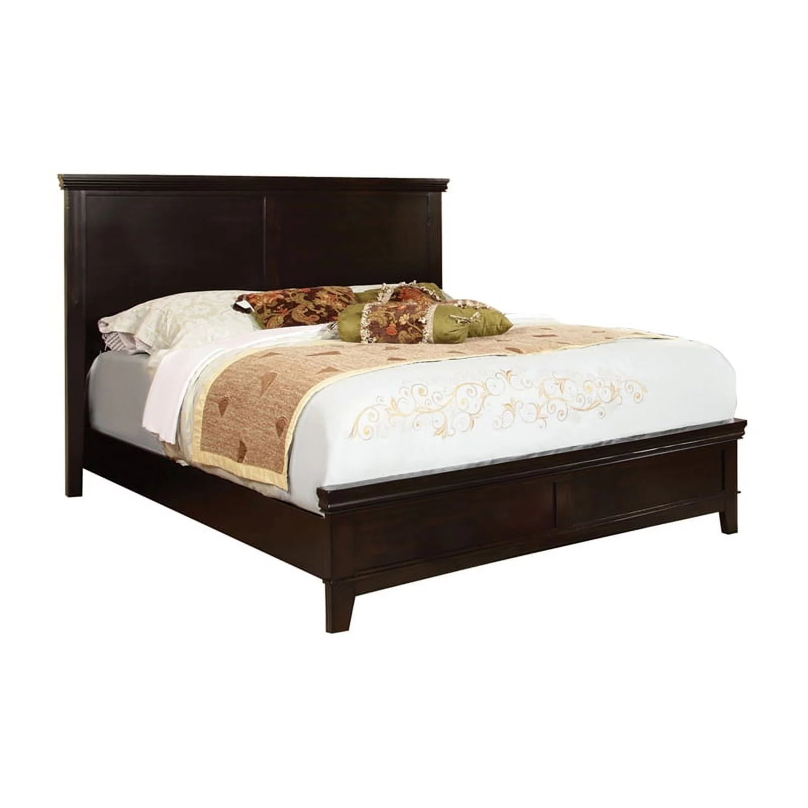 Furniture of America Brighton Solid Wood Full Panel Bed in Cherry