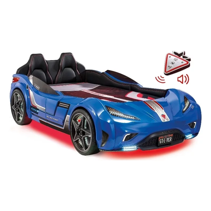 GTS White Twin Race Car Bed in Multiple Colors