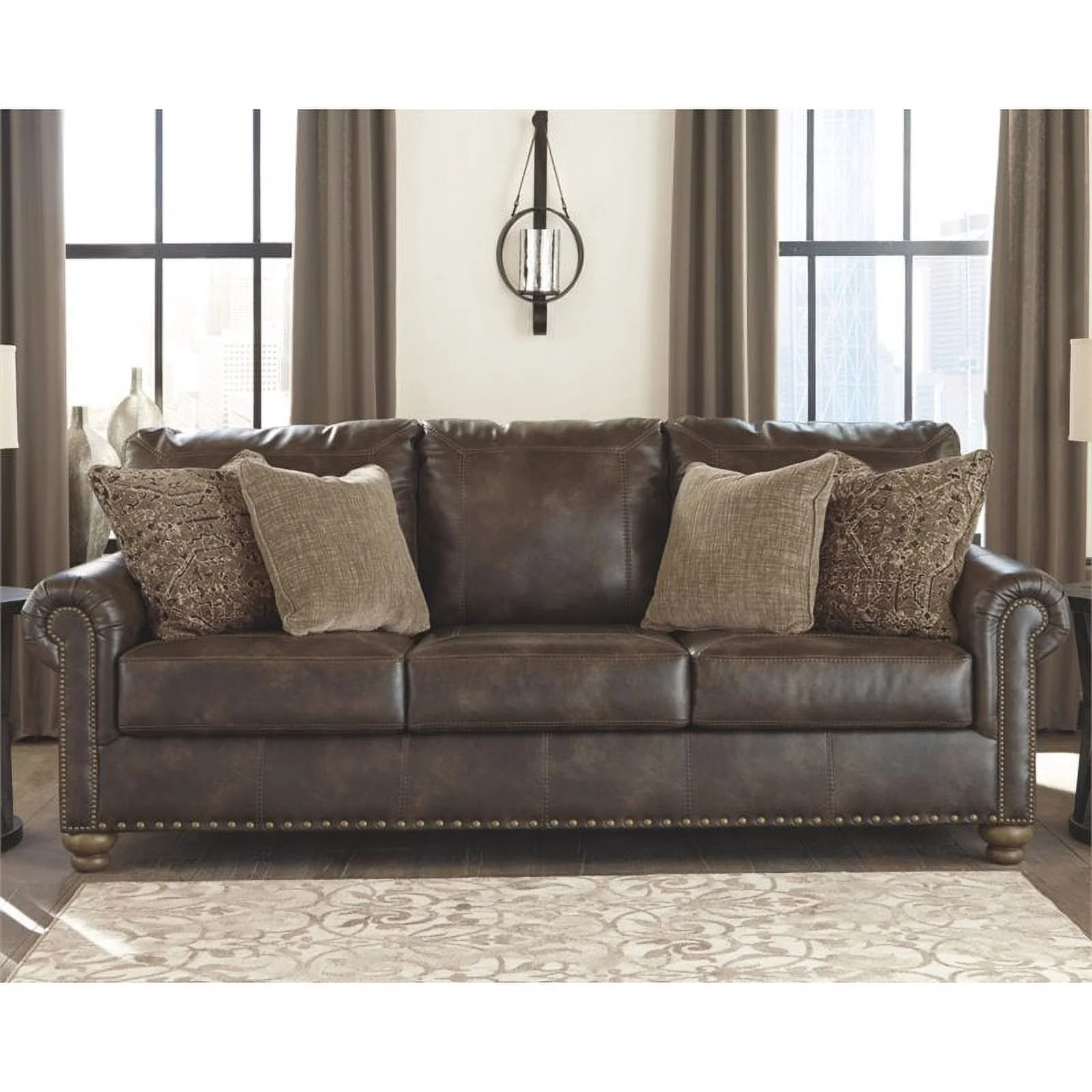 Signature Design by Ashley Nicorvo Queen Sleeper Sofa in Coffee