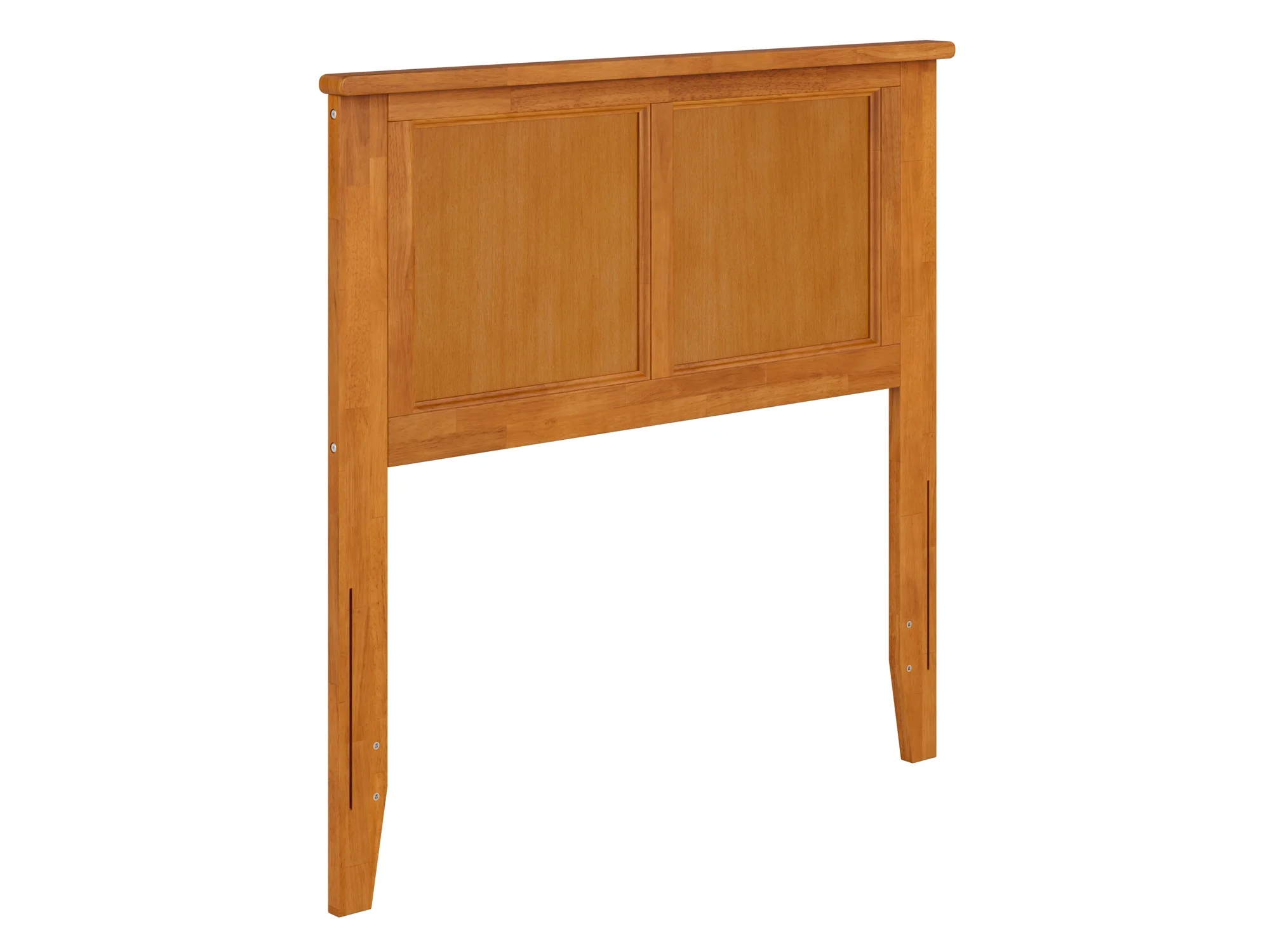 AFI Madison Twin Solid Wood Panel Headboard with Attachable Charger, Light Toffee