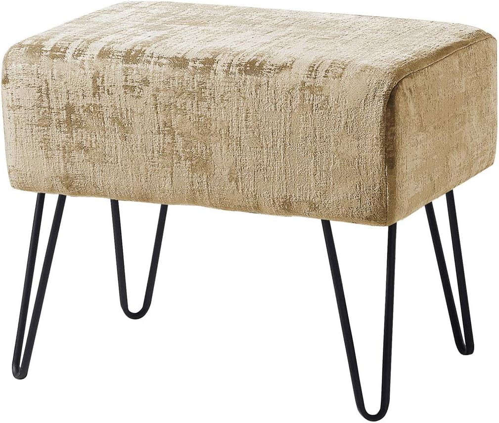 Textured Velvet Ottoman, 19