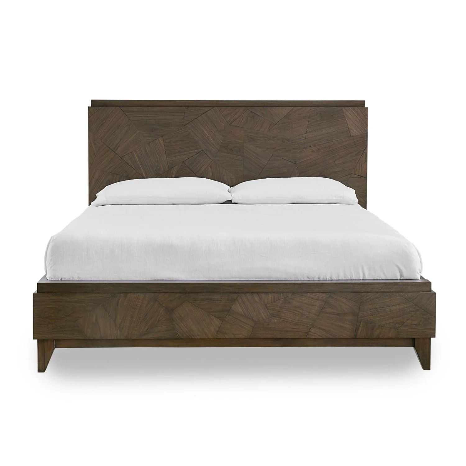 Modus Furniture Broderick Wood Panel Bed in Wild Oats Brown
