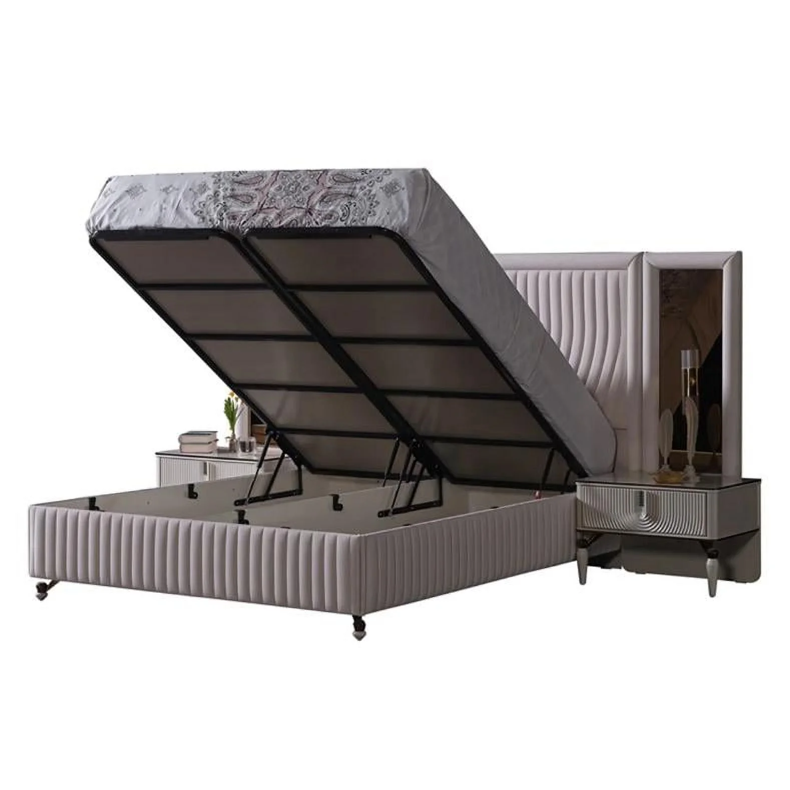 Furnia Kuvars Queen Storage Bed