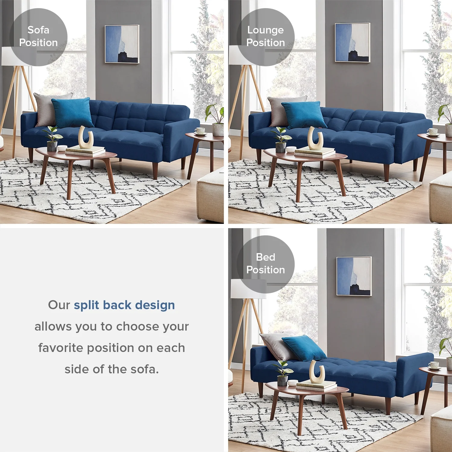 Mopio Aaron Futon Twin Size  77.5