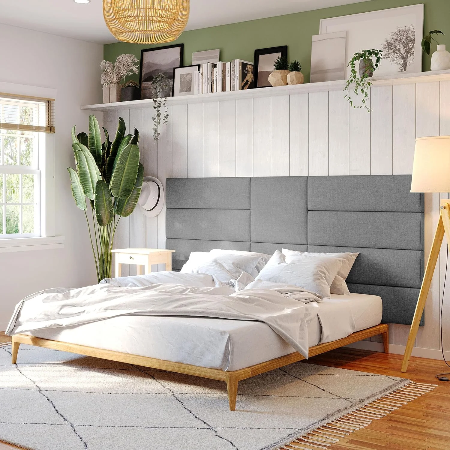 Panelist Modern Padded Headboard- Wall Mounted Panel (22.5