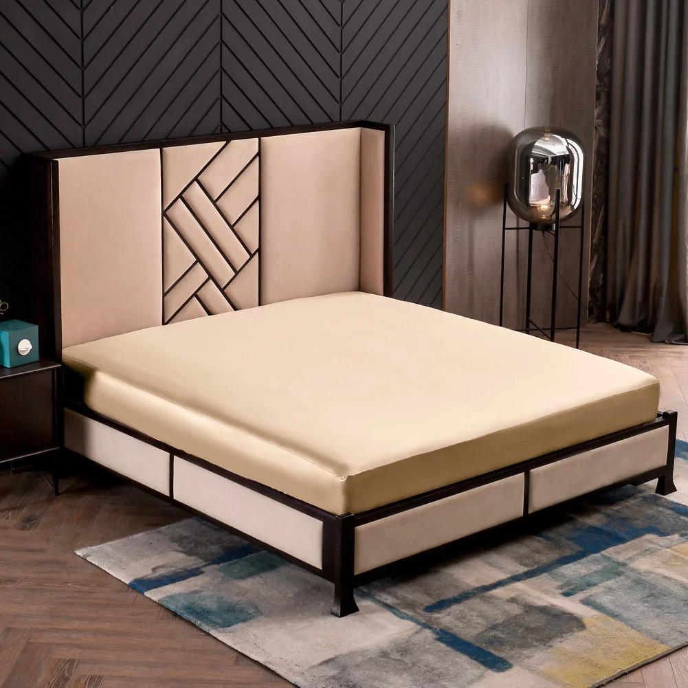 THXSILK 19 Momme King Silk Fitted Sheet，Soft，Wrinkle Free, Non- Fading，Breathable，Fully Elasticized