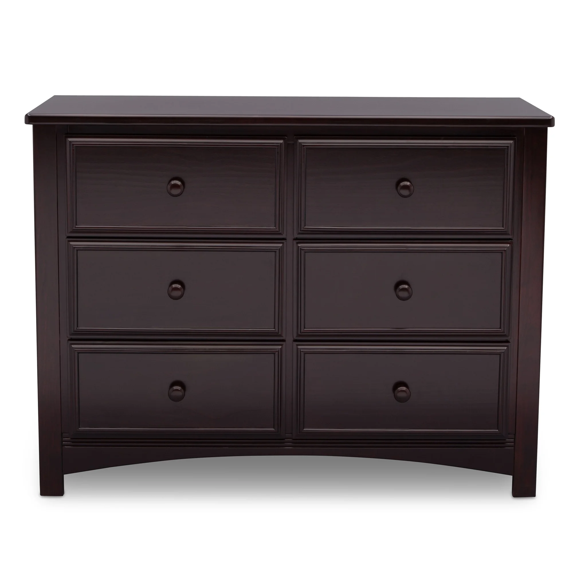 Delta Children Mason Universal 6 Drawer Dresser, Greenguard Gold Certified, Dark Chocolate