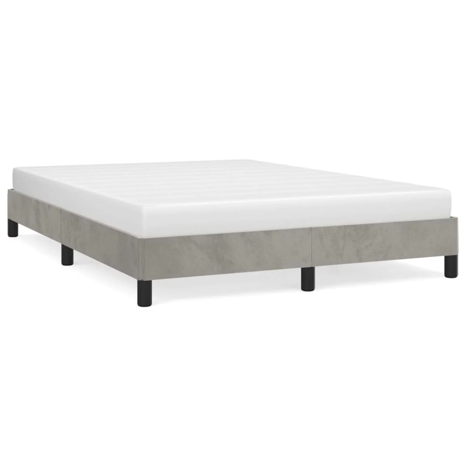 Anself Full Size Bed Frame with Wooden Slat Support 76 x 55.1 x 9.8 Inch Velvet Platform Bed Frame Suitable for Mattress Size 53.9 x 74.8 Inches (W x L)
