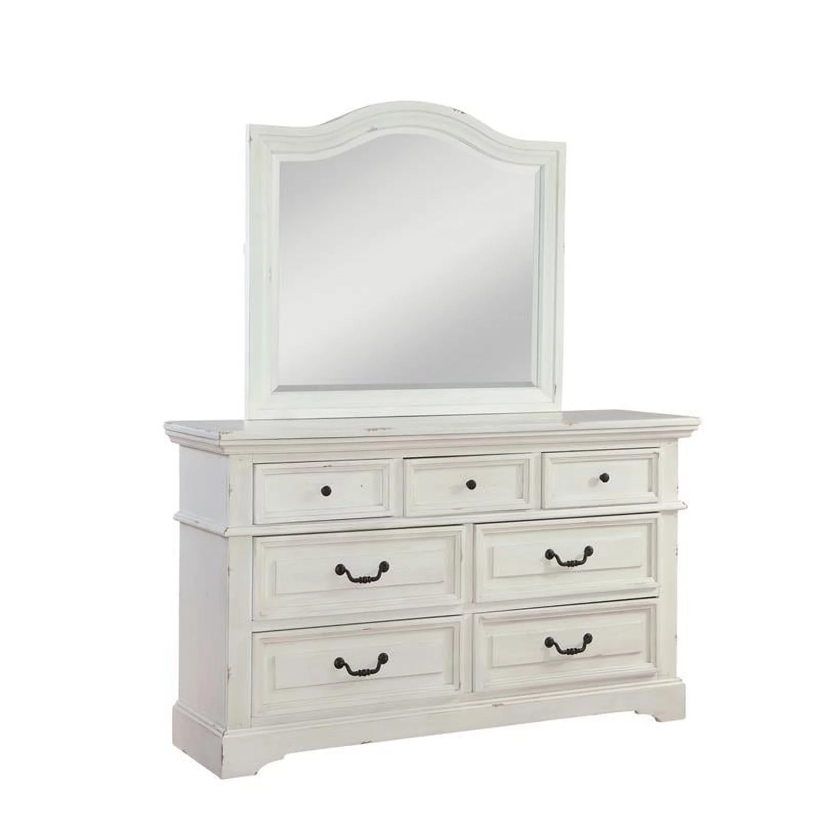 Bowery Hill White Dresser and Mirror