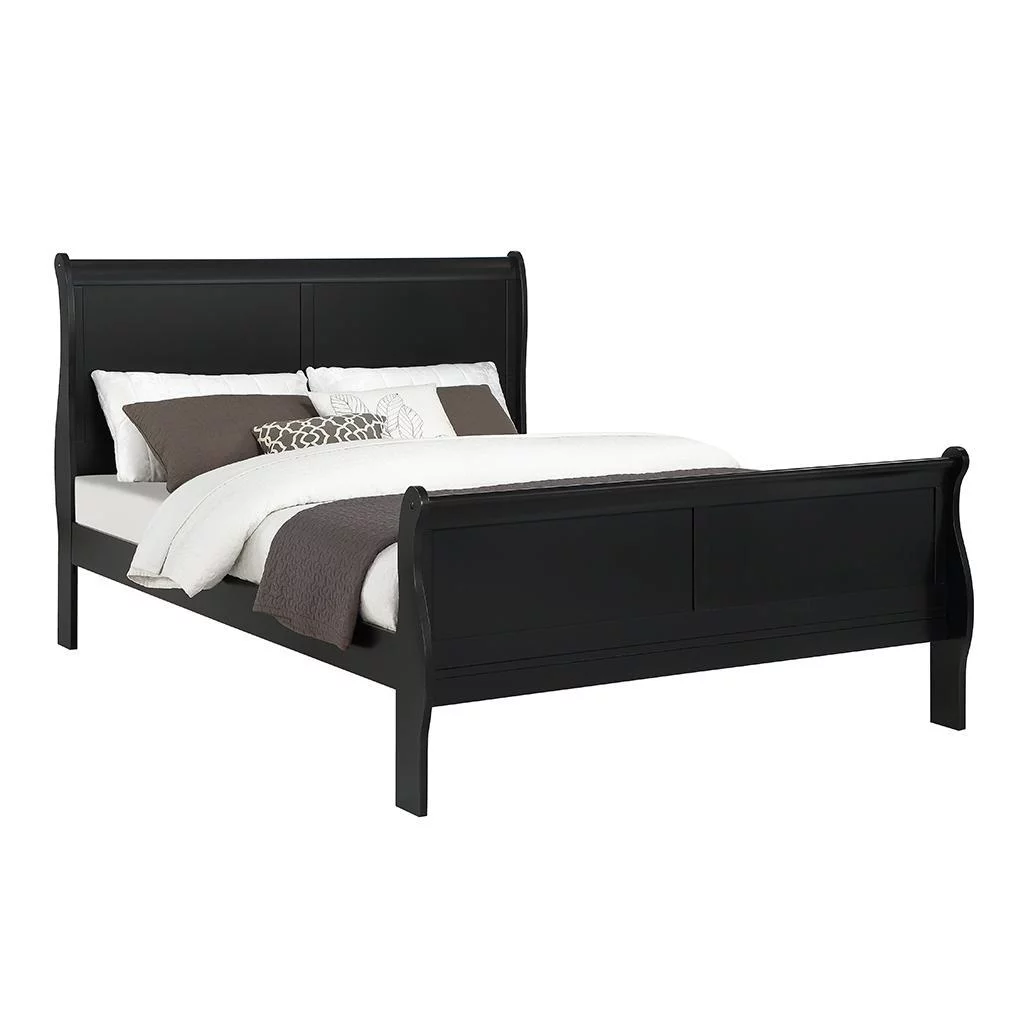 Contemporary Black Full 5pcs Bedroom Set by Acme Louis Philippe III 19508F-5pcs