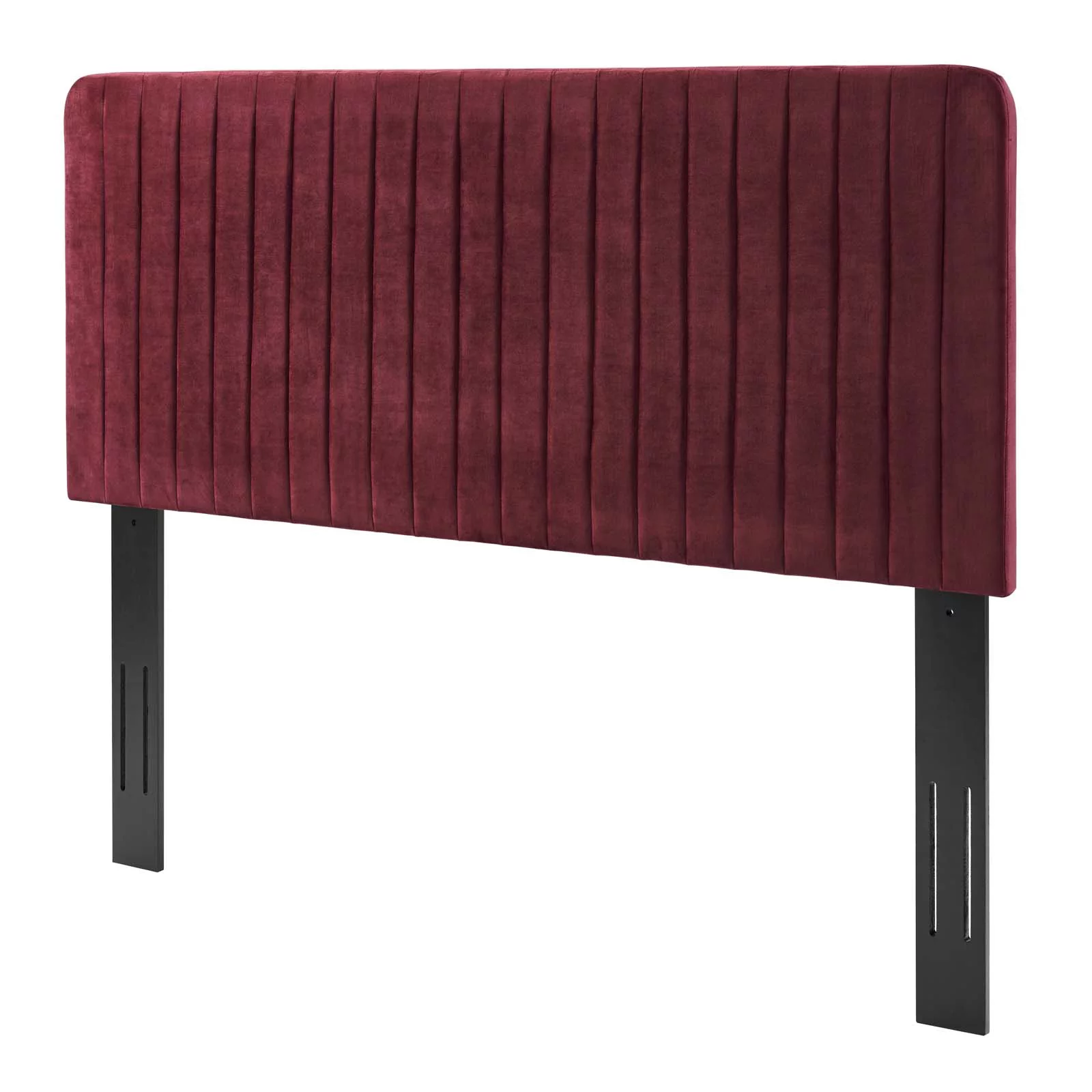 Tufted Headboard, King Size, Velvet, Red, Modern Contemporary Urban Design, Bedroom Master Guest Suite