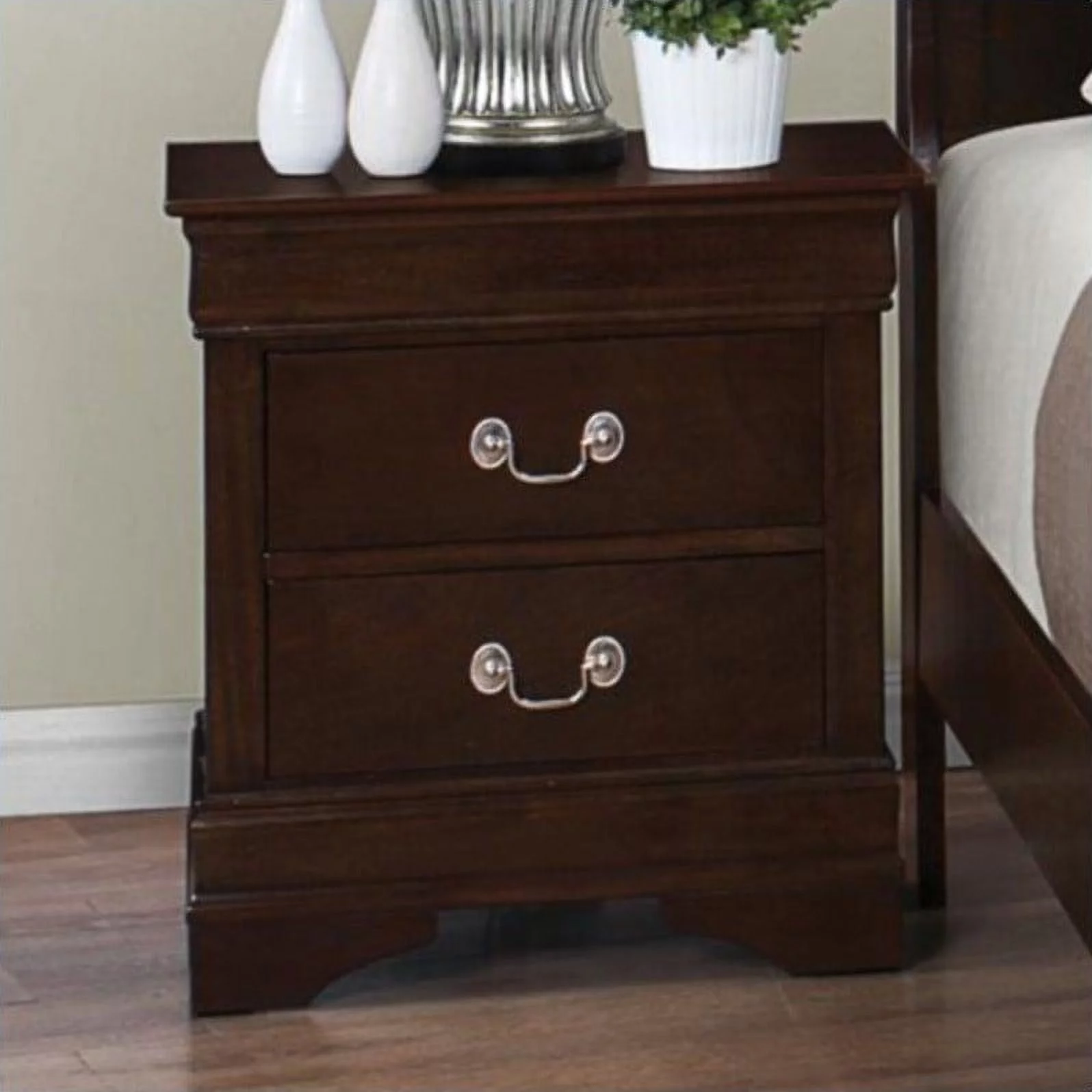 Coaster Louis Philippe 2PC Set with Full Bed and 2 Nightstands in Brown