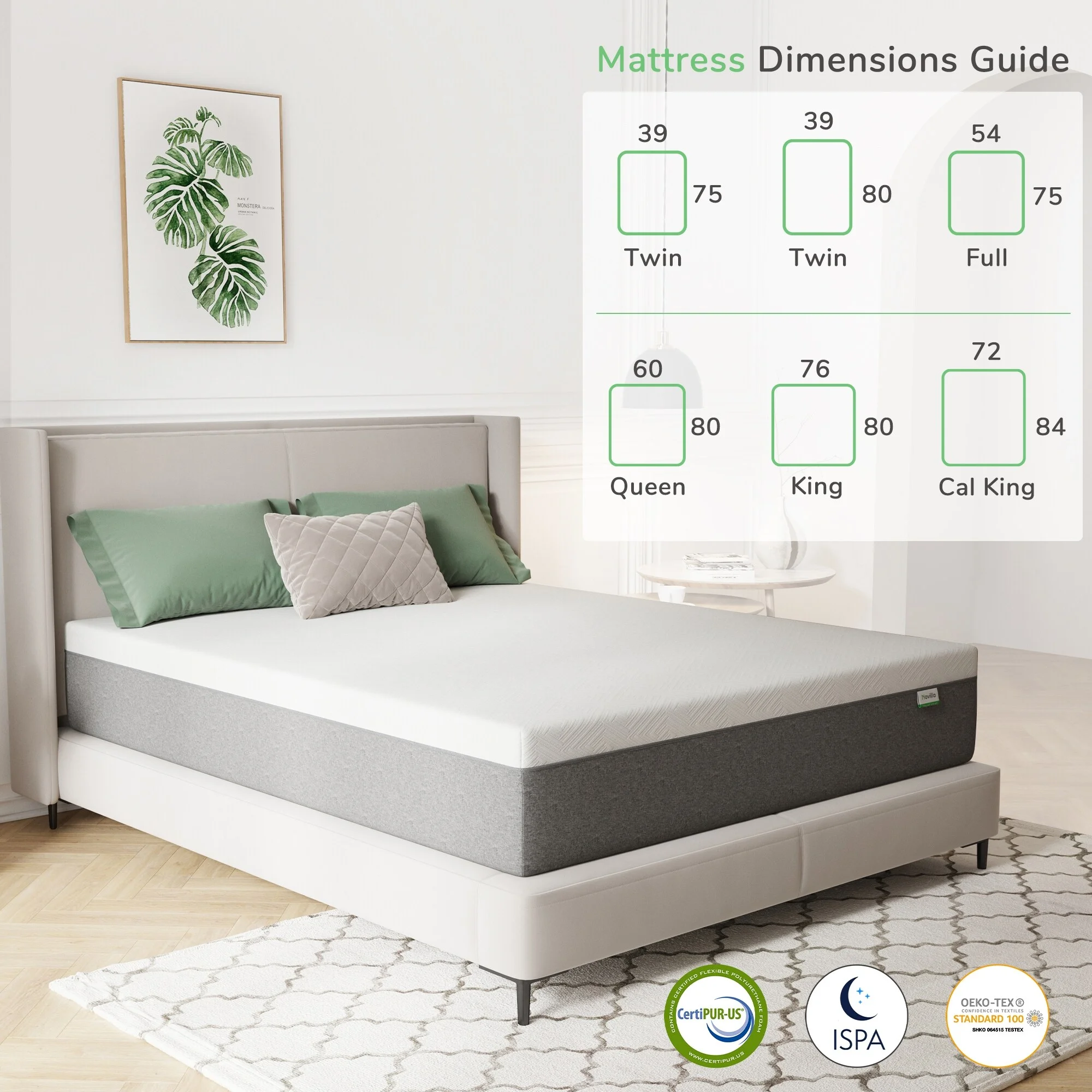 Novilla  12-inch Medium Gel Memory Foam Mattress In a Box California King