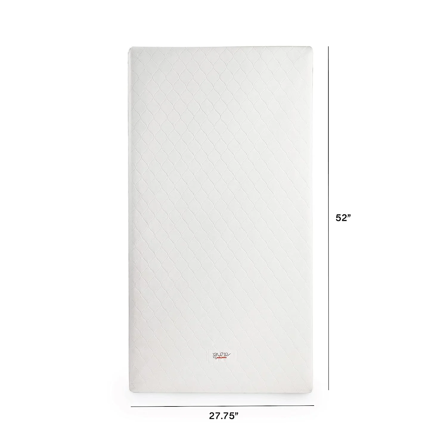 Babyletto Pure Core Crib Mattress with Hybrid Quilted Cover - 2-Stage White