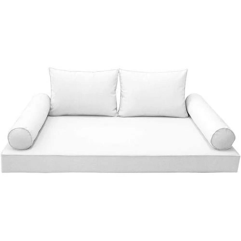 MH GLOBAL |SLIPCOVER |S1 Outdoor Daybed Mattress Bolster Backrest Cushion Covers Piped Trim -XL AD106