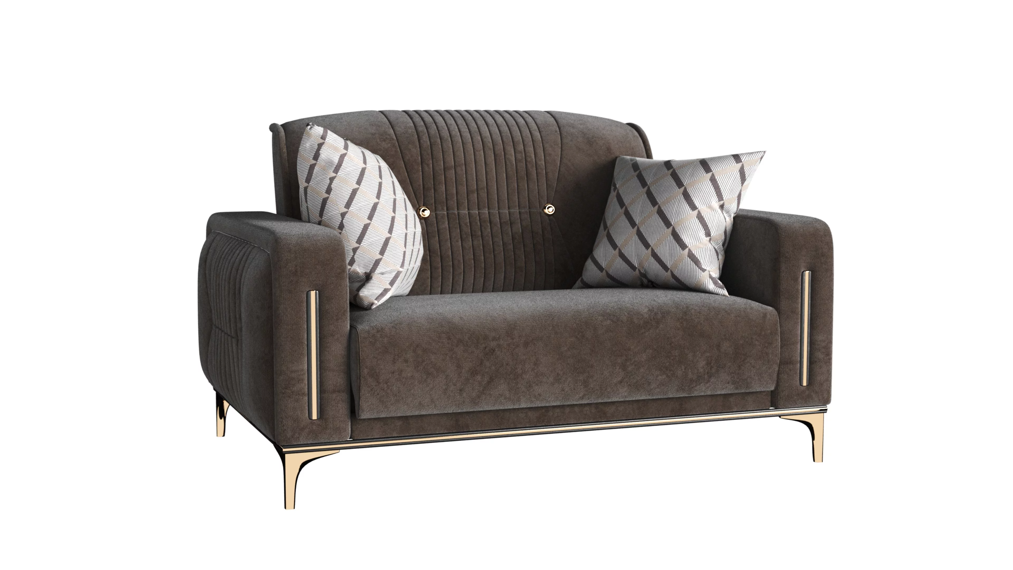 Ottomanson Spirit Sleeper Loveseat, Brown Microfiber