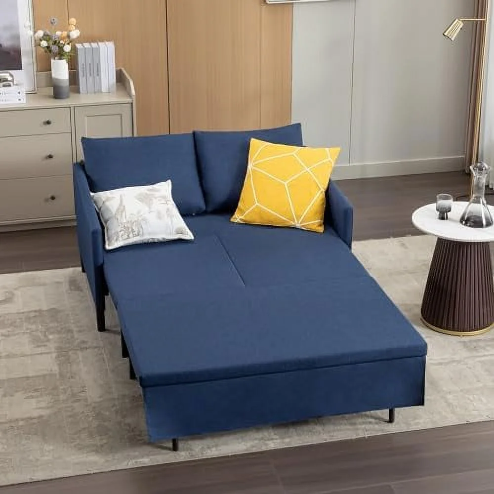 NLIBOOMLife 3 in 1 Sleeper Sofa Bed Sleeper Sofa Couch with Pullout Couch Bed Convertible Futon Loveseat Sofa with Couches for Living Room Bedroom Balcony Light Grey