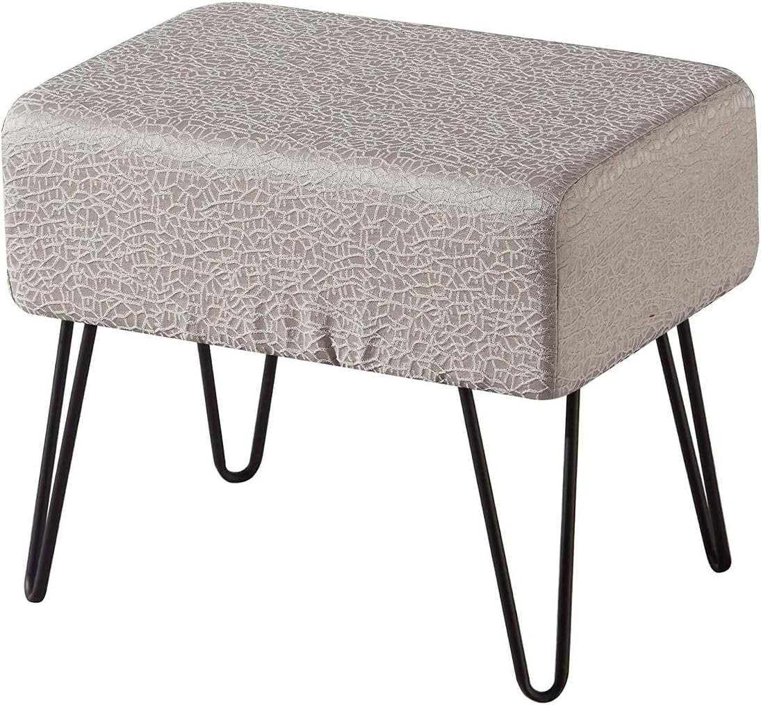 Grey Jacquard Ottoman, 19