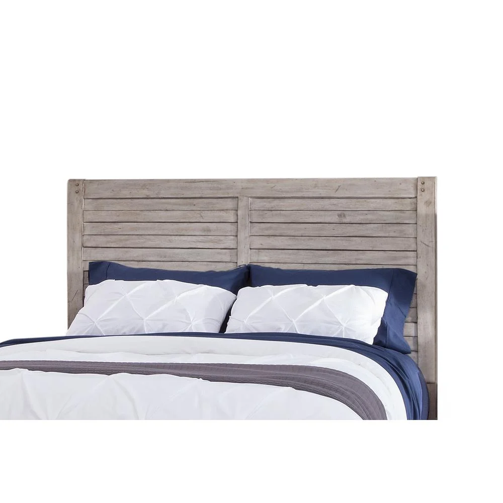 American Woodcrafters Aurora White-washed Wood Queen Panel Headboard