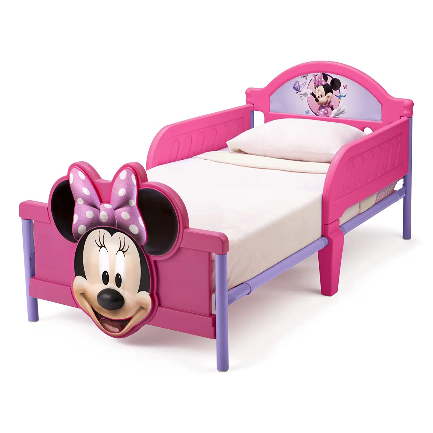 Delta Children 3D-Footboard Toddler Bed, Disney Minnie Mouse
