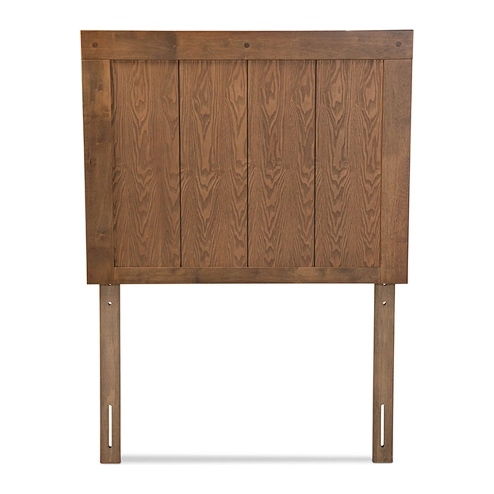 Patwin Modern and Contemporary Transitional Ash Walnut Finished Wood Twin Size Headboard