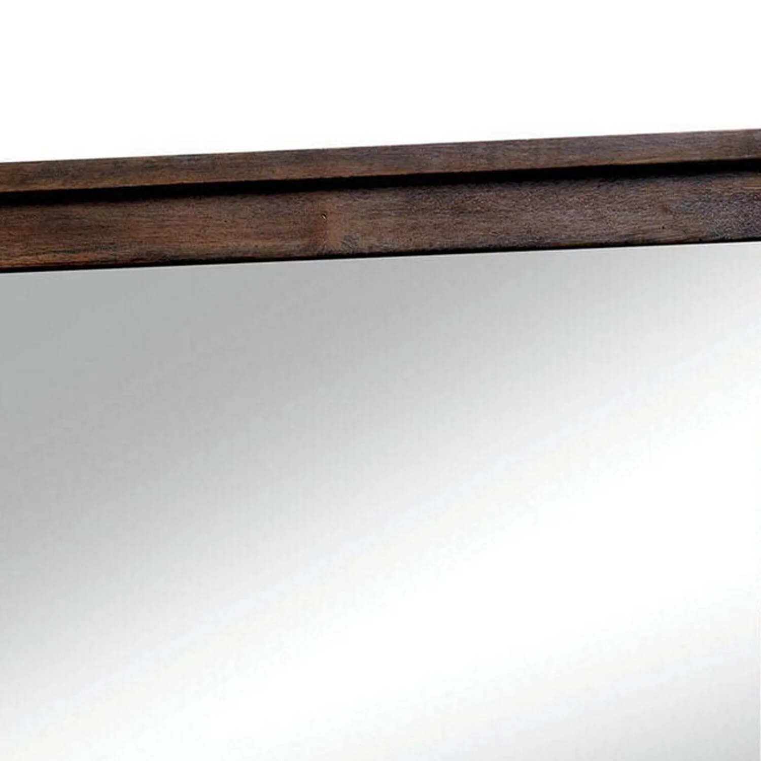 Benzara Elkton Transitional Style Mirror , Oak Finish-Color:Oak