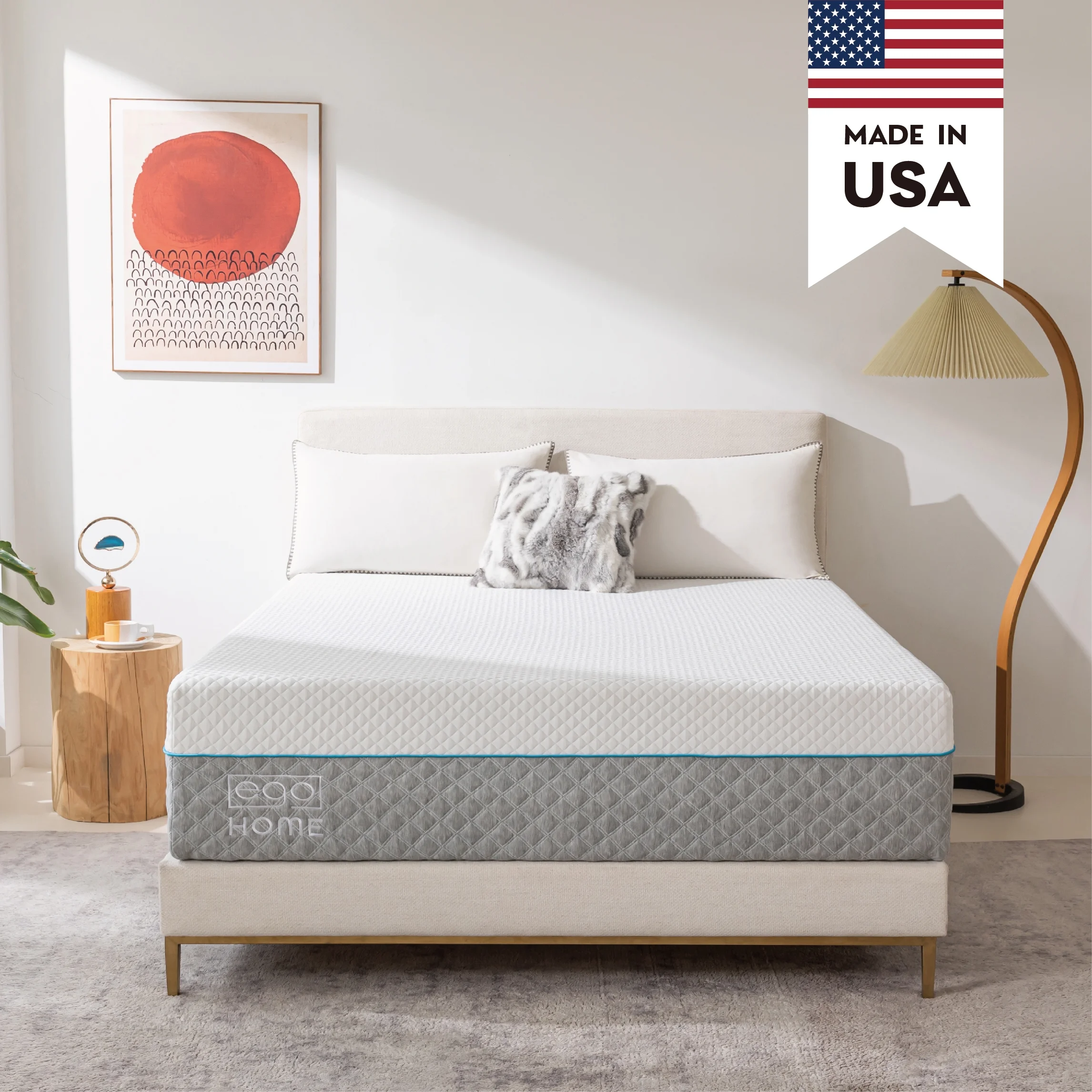 MLILY Ego Home 14 inch Cal King Mattress in a Box, Gel Memory Foam Mattress, Medium