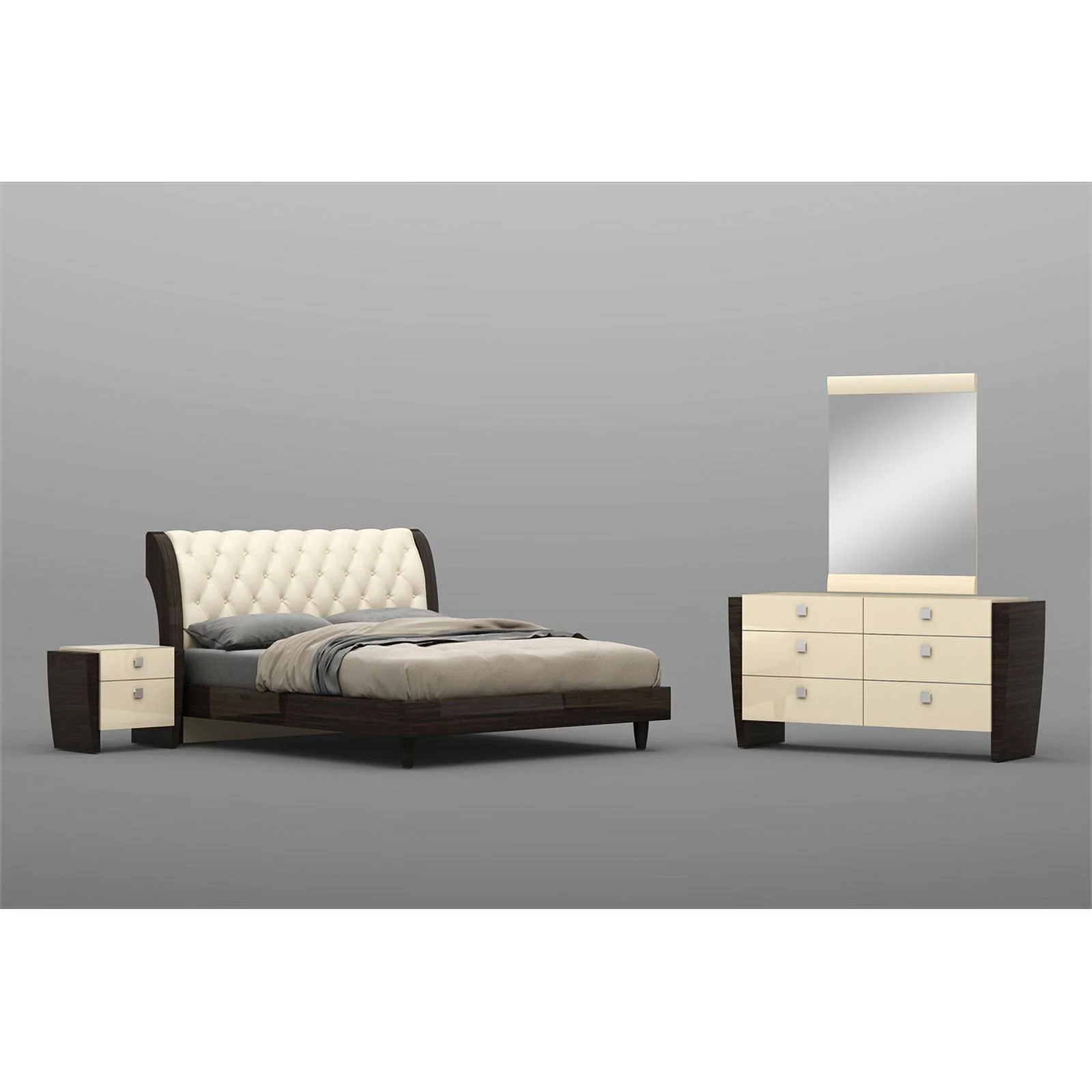 Titan Furnishings Sofia 4-Piece Wood California King Bedroom Set in Beige
