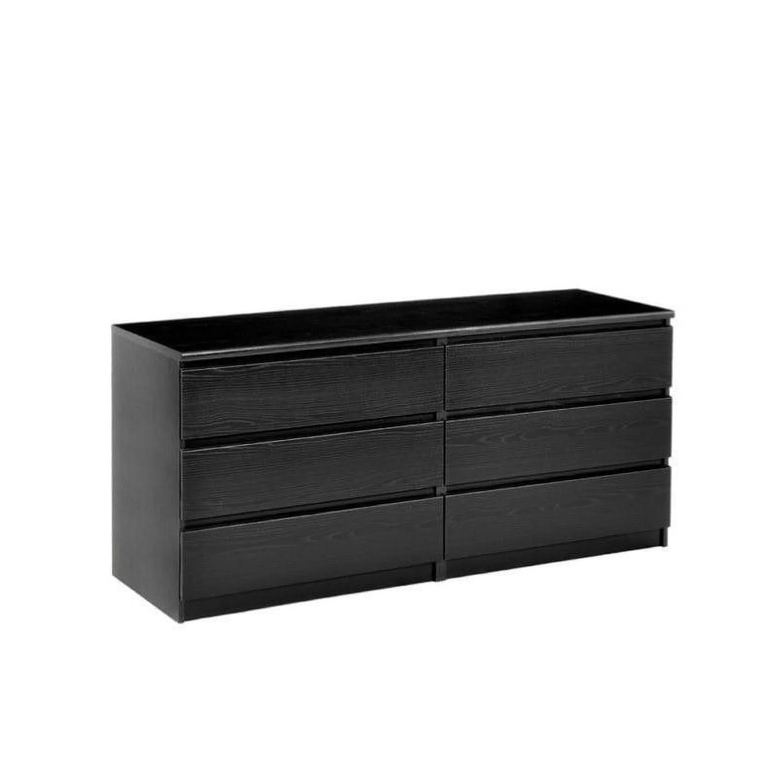 Home Square 2 Piece Bedroom Set with Dresser and Nightstand in Black Woodgrain