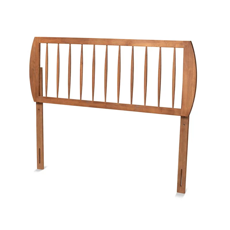 Bowery Hill Walnut Finished Wood King Size Headboard
